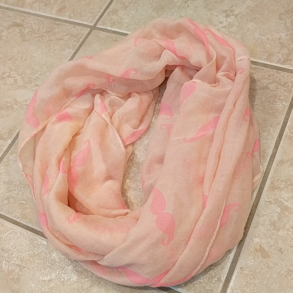 Moustache infinity scarf